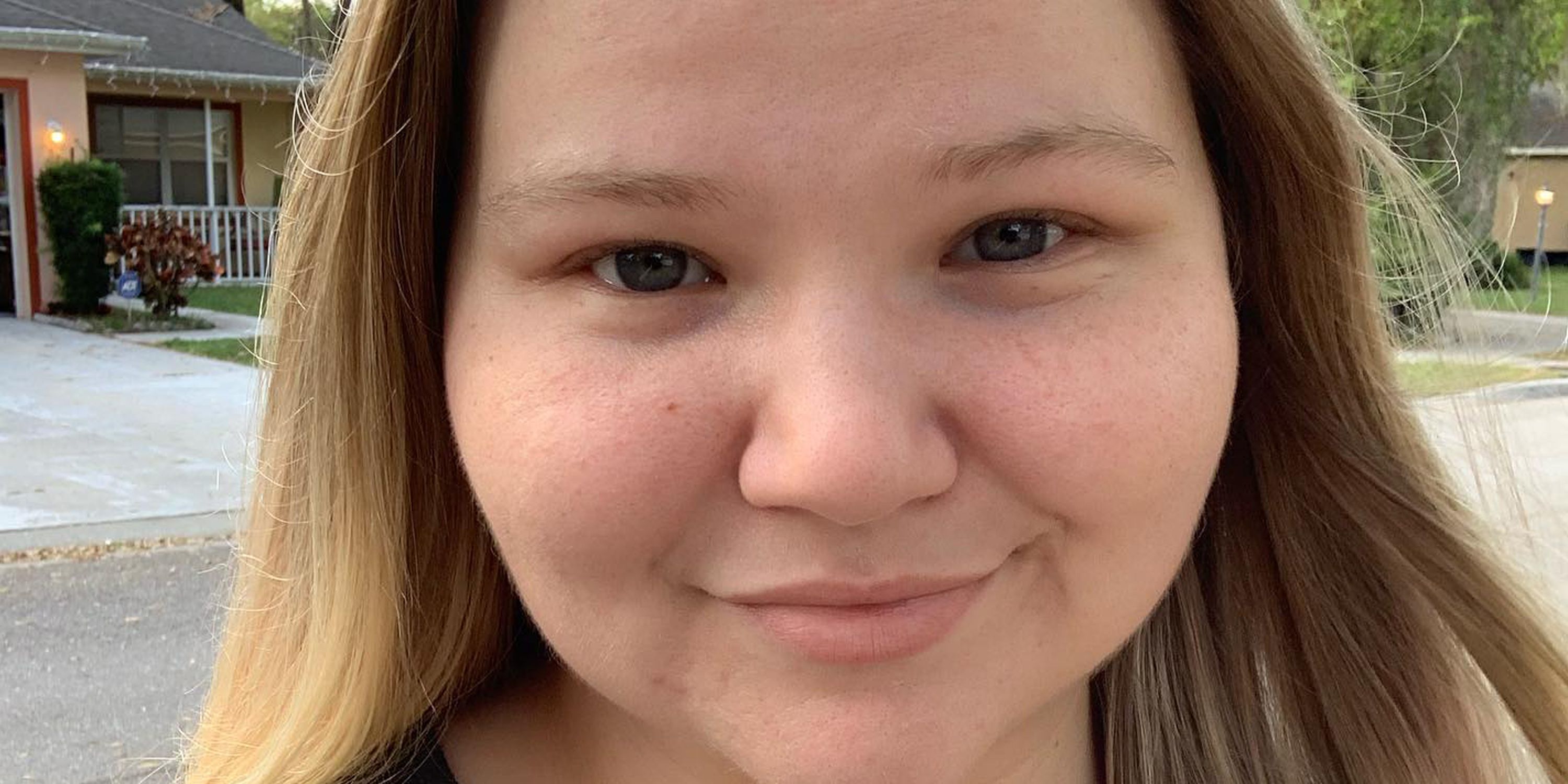 Nicole Nafziger Selfie from 90 Day Fiance smiling slightly