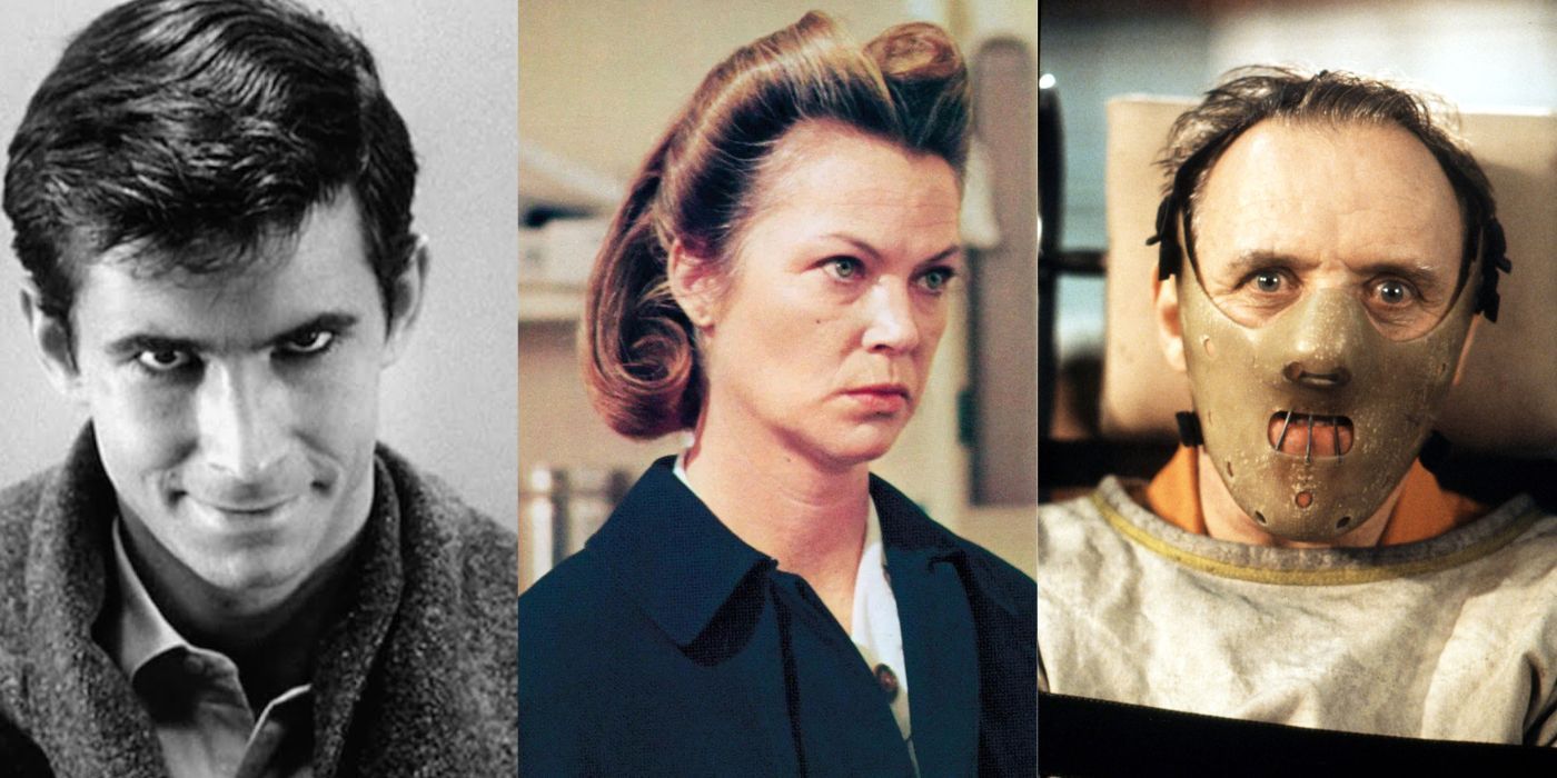 Norman Bates Nurse Ratched and Hannibal Lecter in side by side images