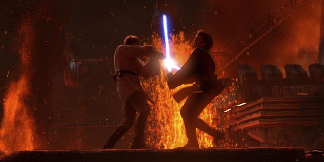 Obi-Wan fights Anakin in Revenge of the Sith
