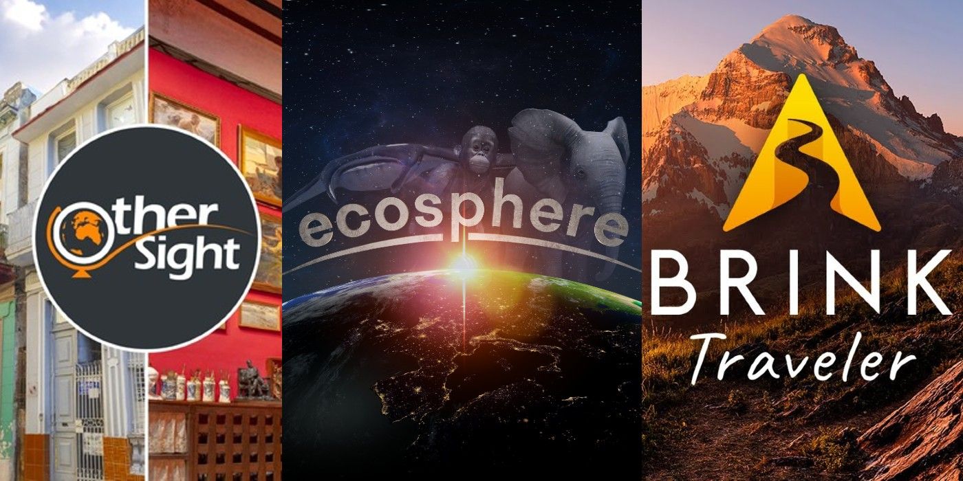 Logos for OtherSight, ecosphere, BRINK Traveler