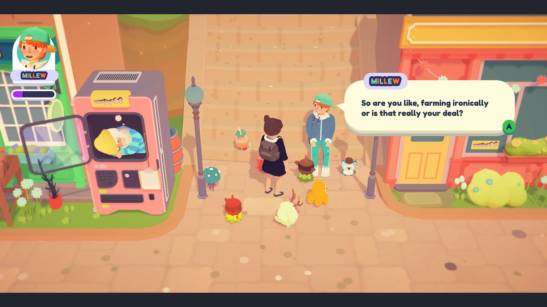 Ooblets in-game dialogue.