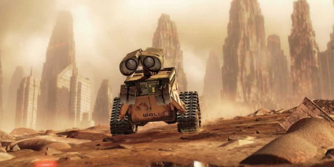 Wall-E cleaning up the Earth.