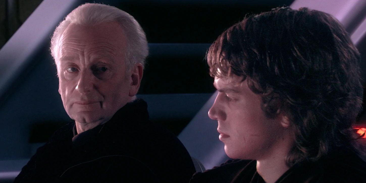 Palpatine talks to Anakin in Revenge of the Sith.