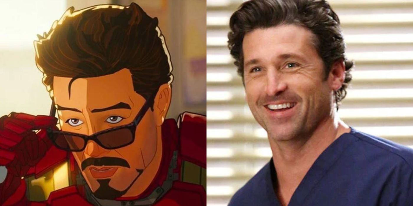 Split image of Tony Stark in What If? and Patrick Dempsey in Grey&rsquo;s Anatomy