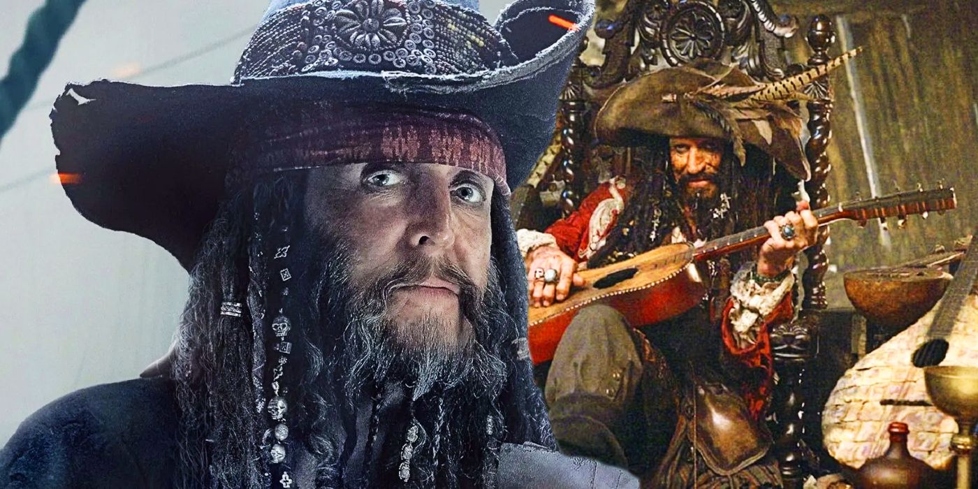 Paul McCartney and Keith Richards (Captain Teague) in Pirates of the Carribean