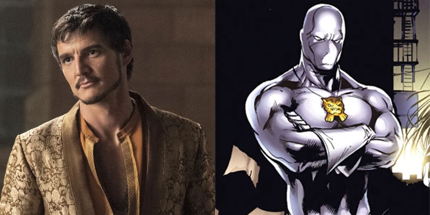 Split image of Pedro Pascal and White Tiger