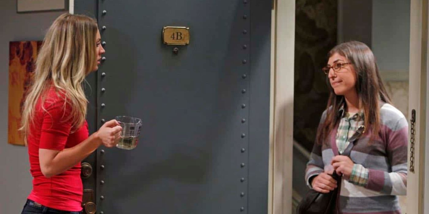 Penny answers the door to find Amy on TBBT