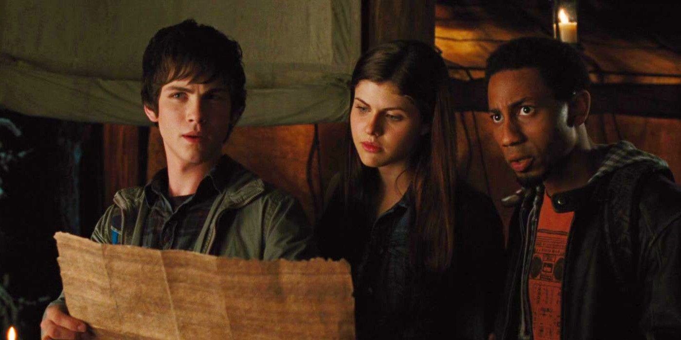 Percy, Annabeth, and Grover in Percy Jackson Lightning Thief movie