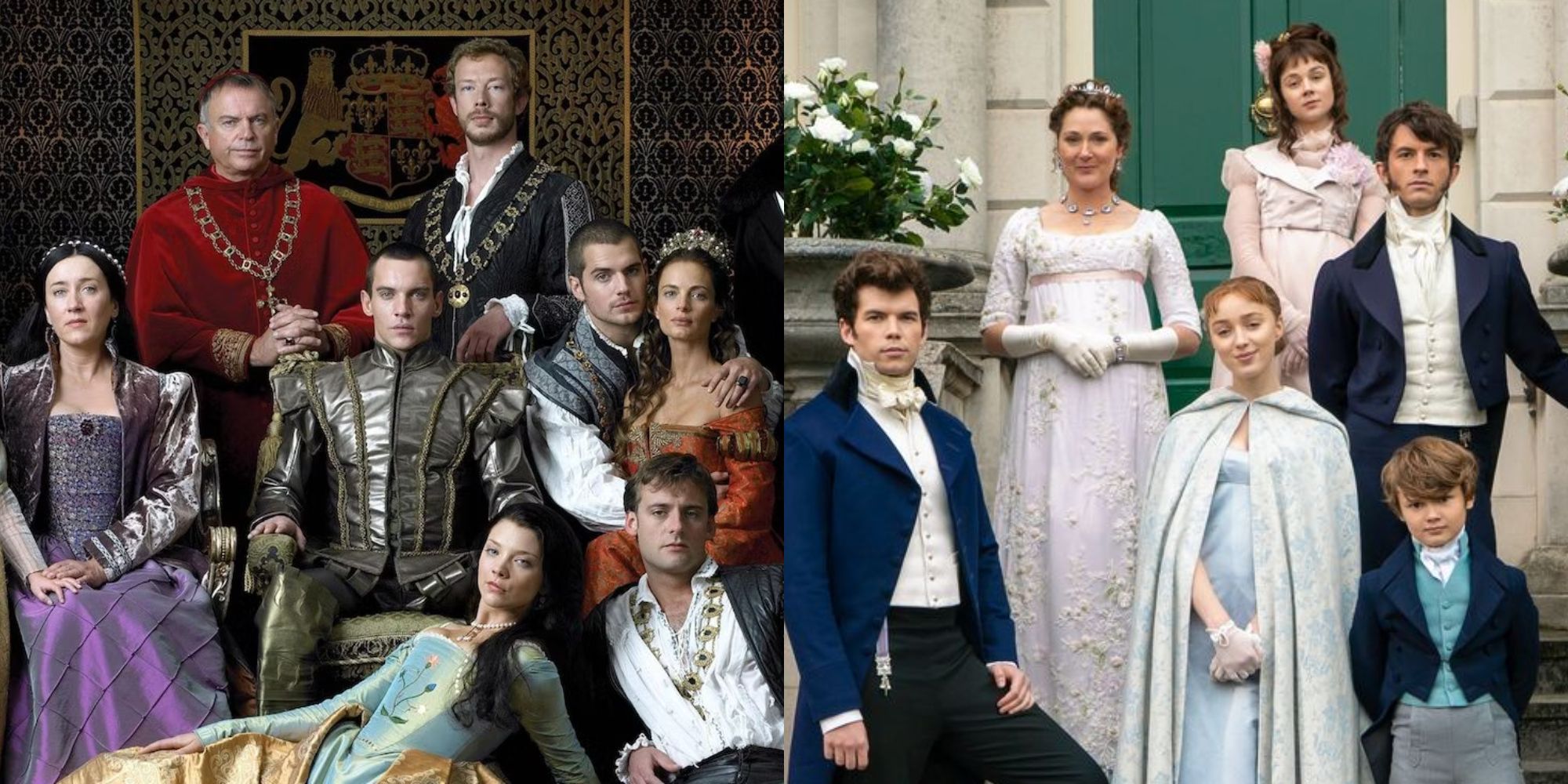 The cast of The Tudors and Bridgerton 