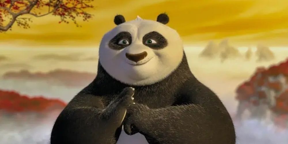 Po closing his fist in Kung Fu Panda