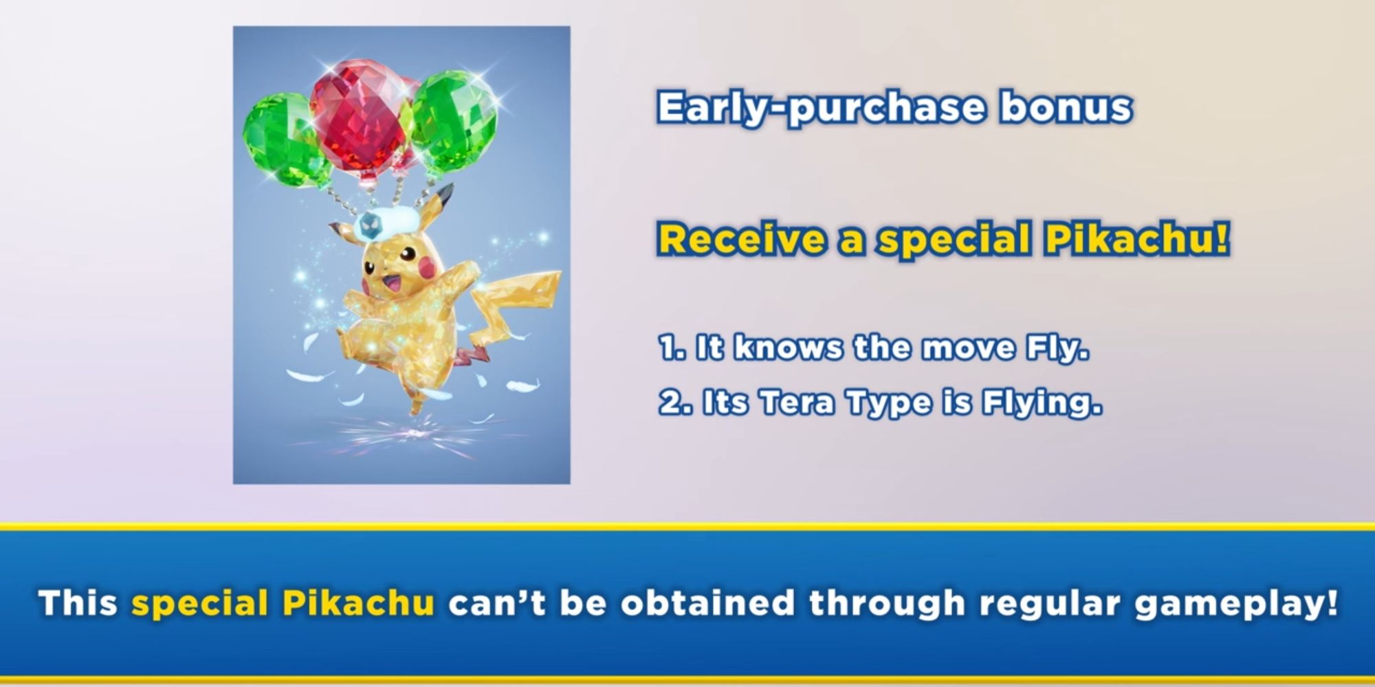 Pokemon Scarlet and Violet Pikachu Early Purchase Gift