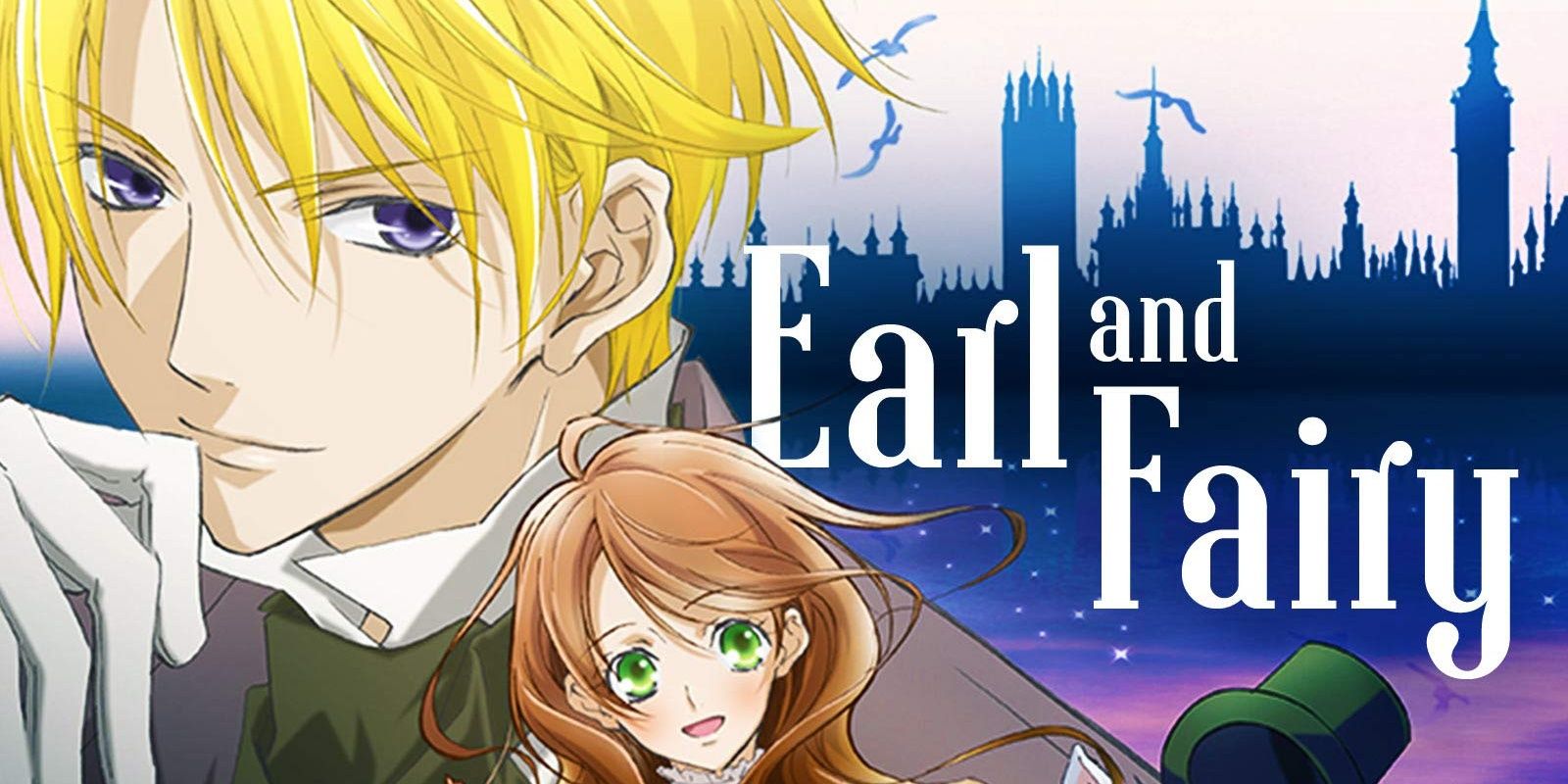Poster for The Earl and The Fairy featuring the lead characters smiling Cropped