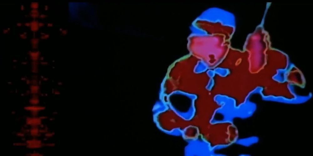 The predator stalking in the woods, seeing a victim in heat vision