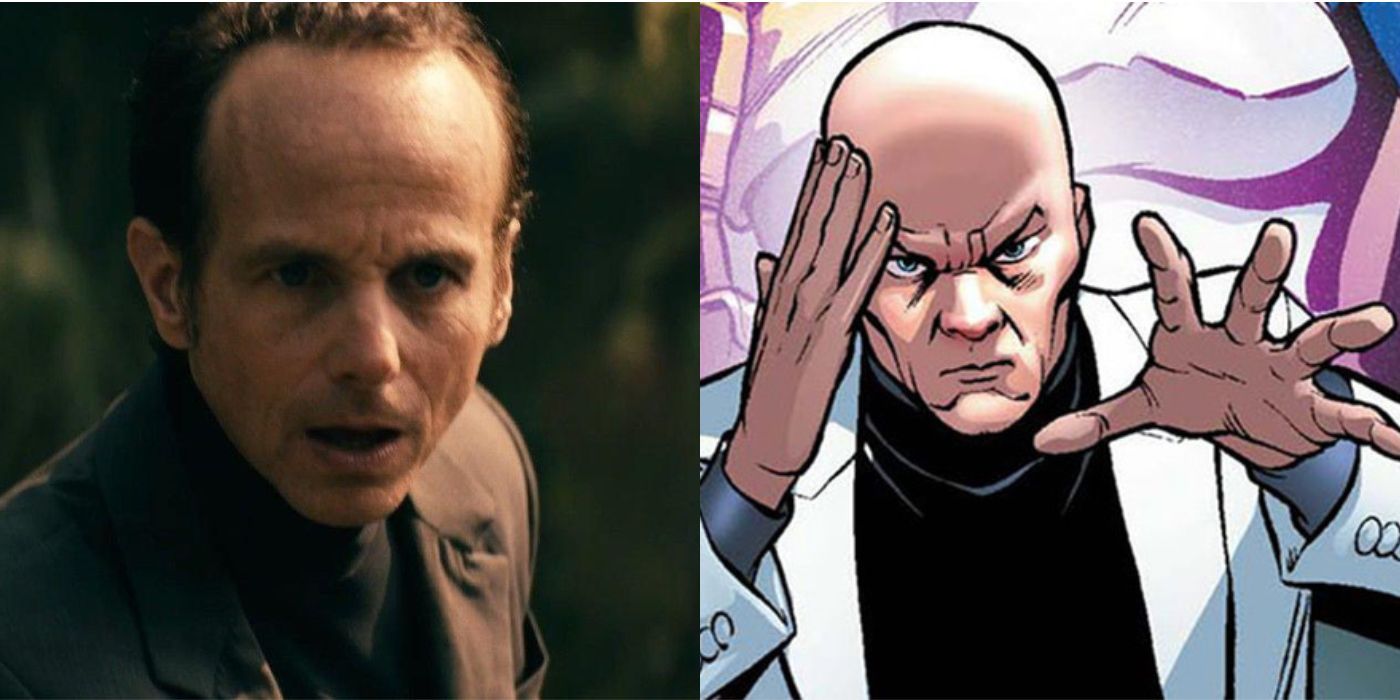 Split image of Professor X and Mindstorm from The Boys