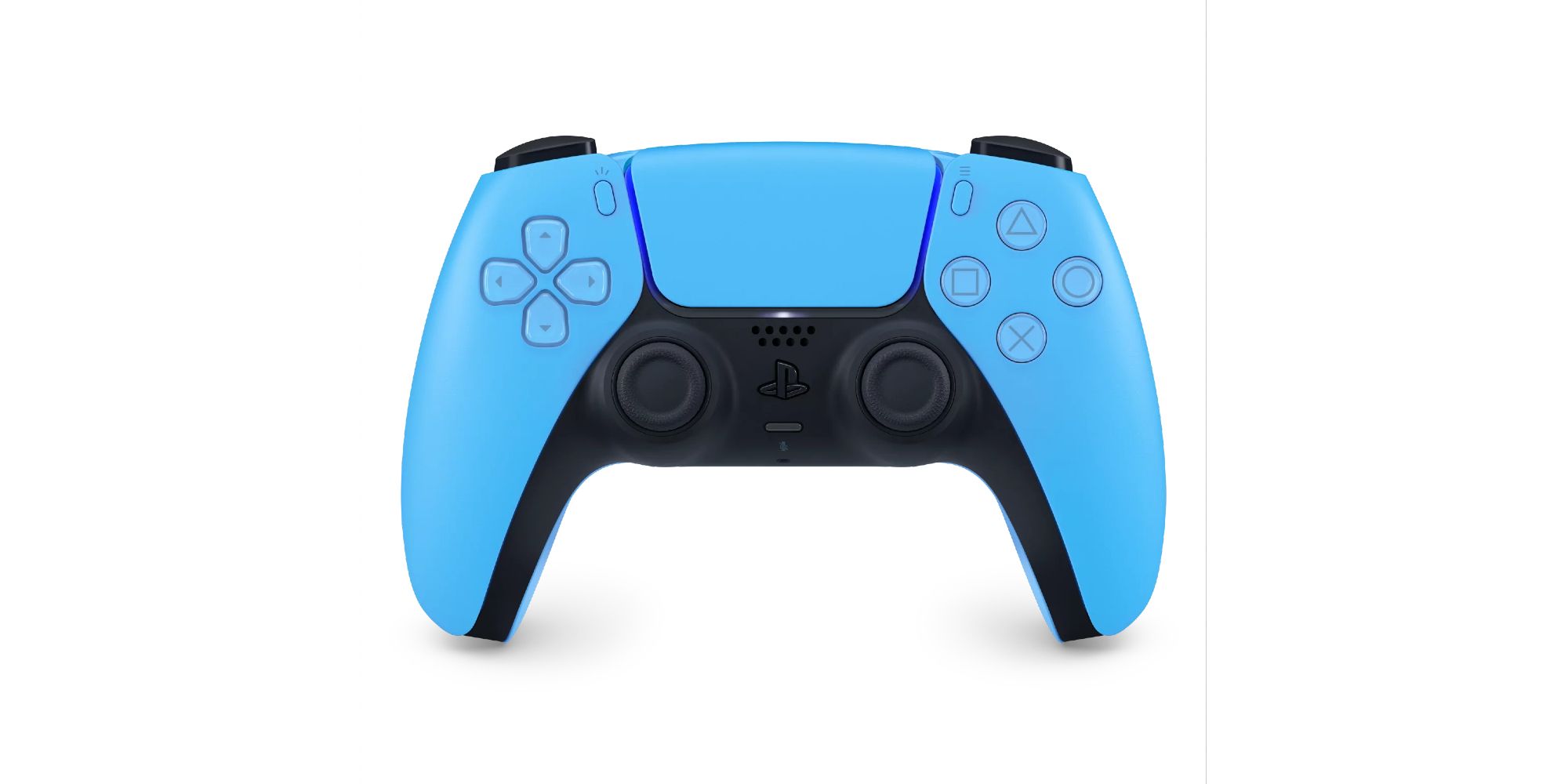Imagem promocional do controle DualSense Starlight Blue do PlayStation 5