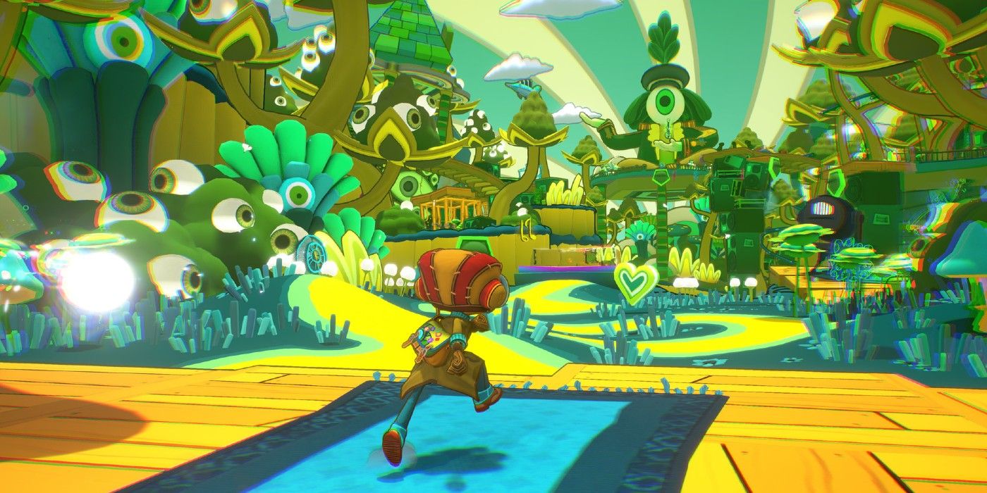 A character running in Psychonauts 2