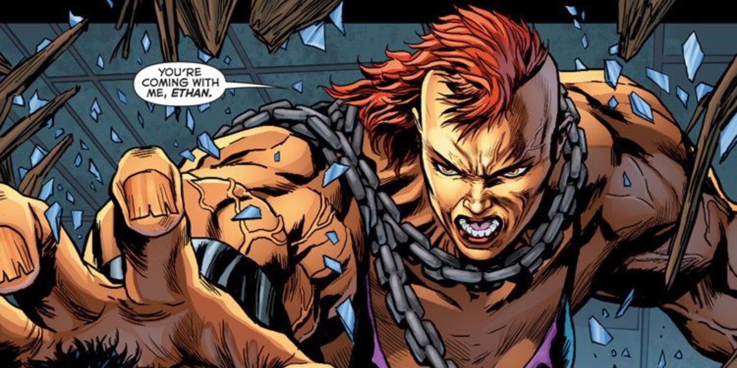 Rampage DC Comics ameaçando um garoto chamado Ethan