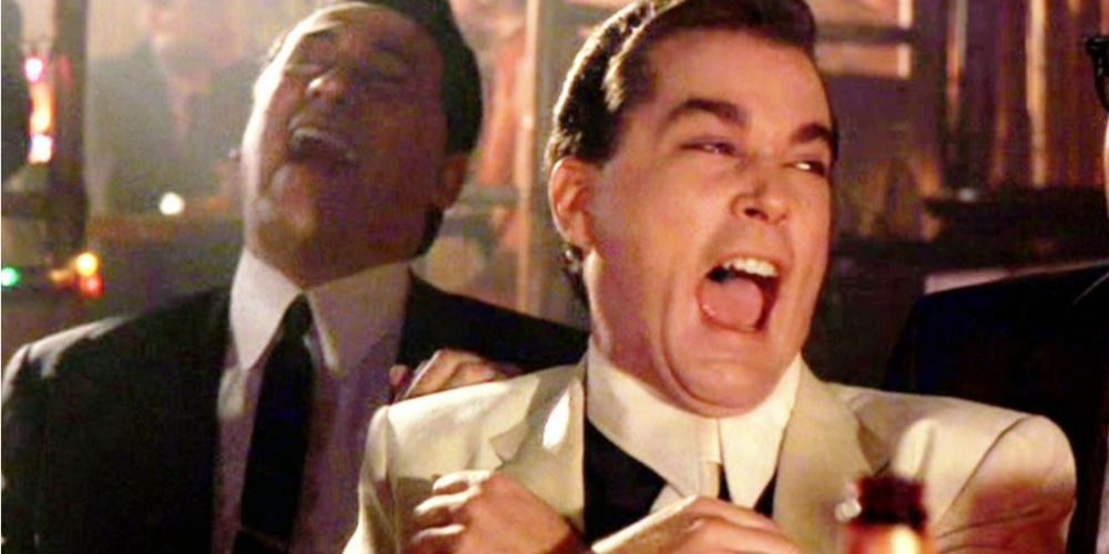 Ray Liotta laughs in Goodfellas
