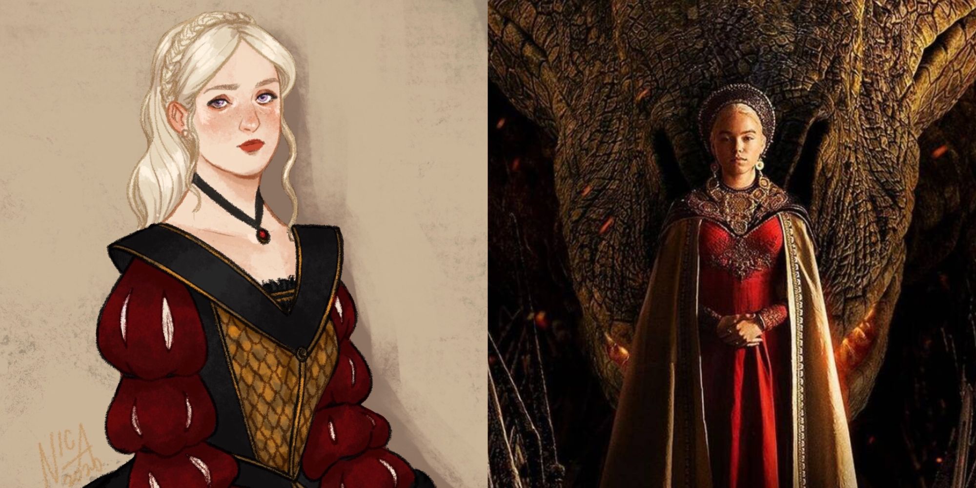 Rhaenyra Targaryen art and house of the dragon photo