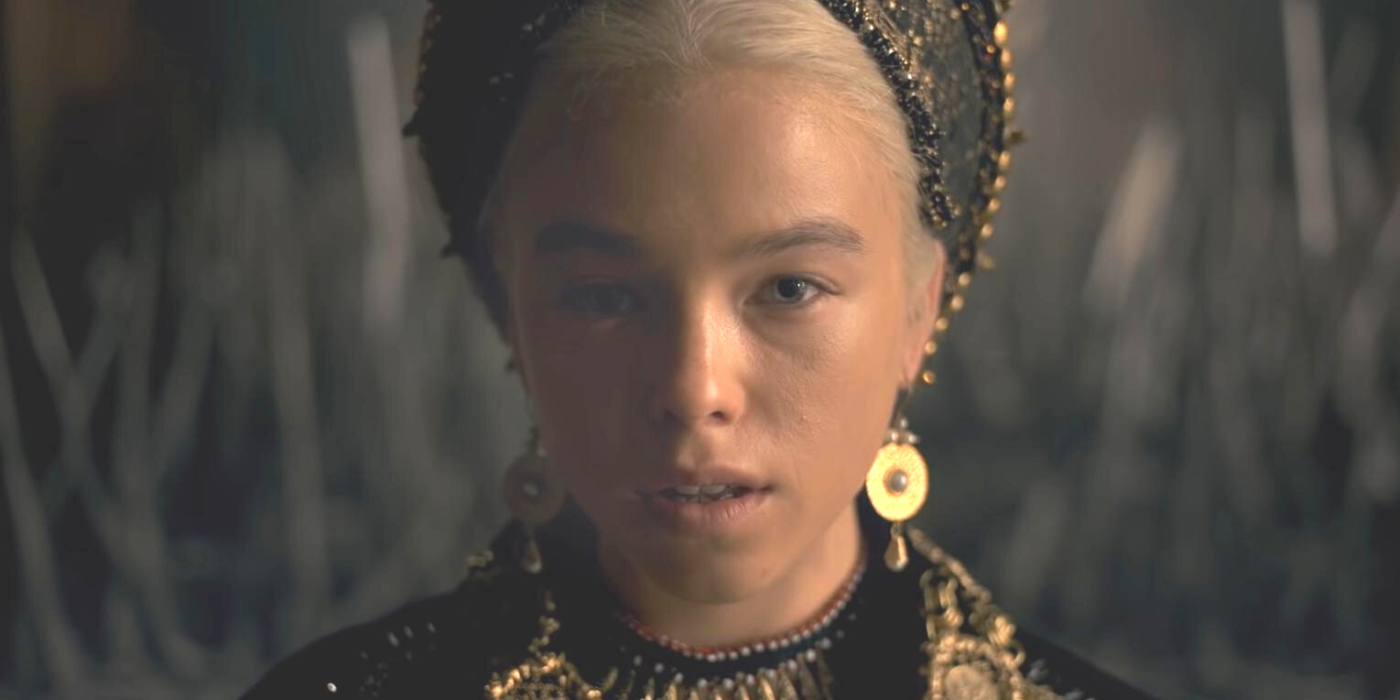 Rhaenyra Targaryen at her coronation in House of the Dragon