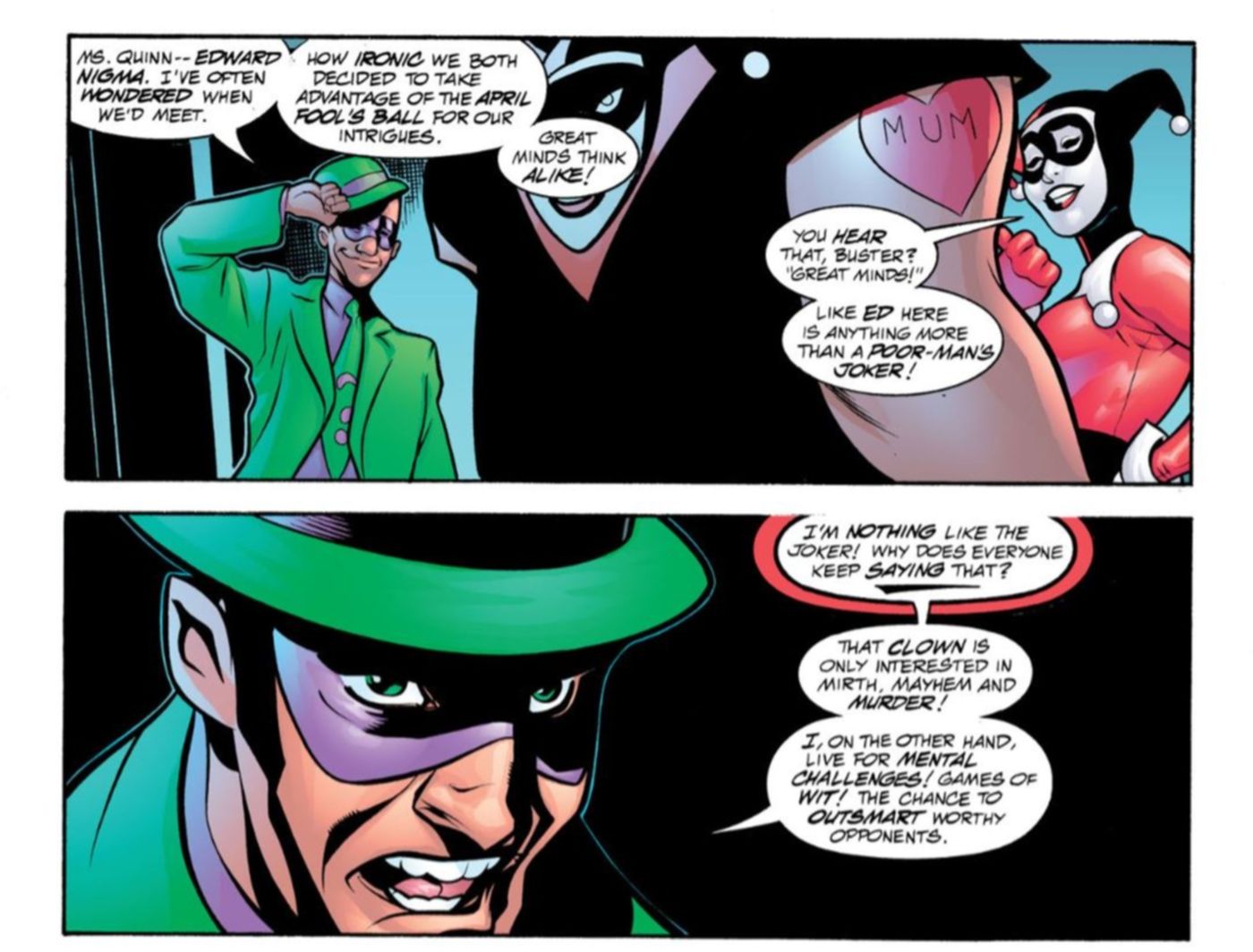Riddler-Harley-Quinn-Insult-DC-Comics