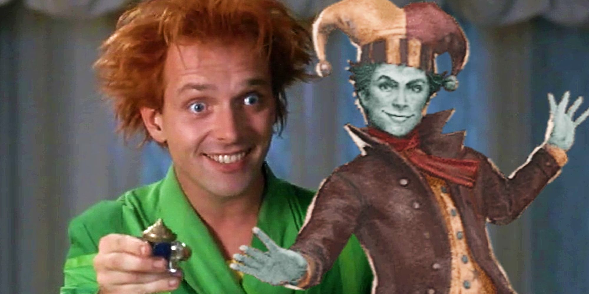 Rik Mayall in Drop Dead Fred and Peeves in Harry Potter