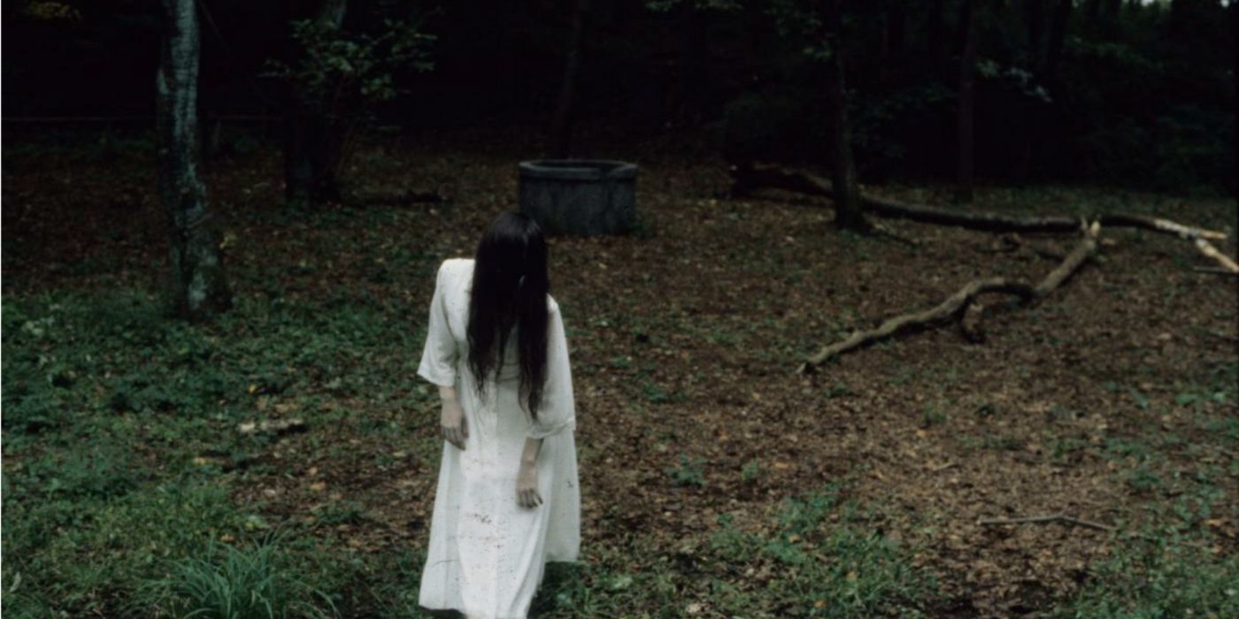 Sadako wanders away from her well in Ringu.