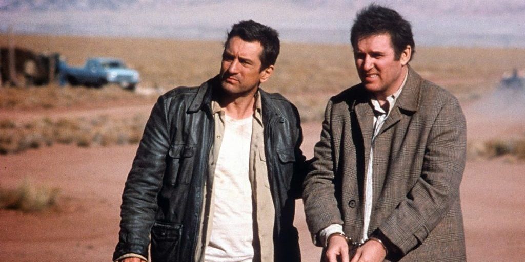 Robert De Niro and Charles Grodin in the desert in Midnight Run