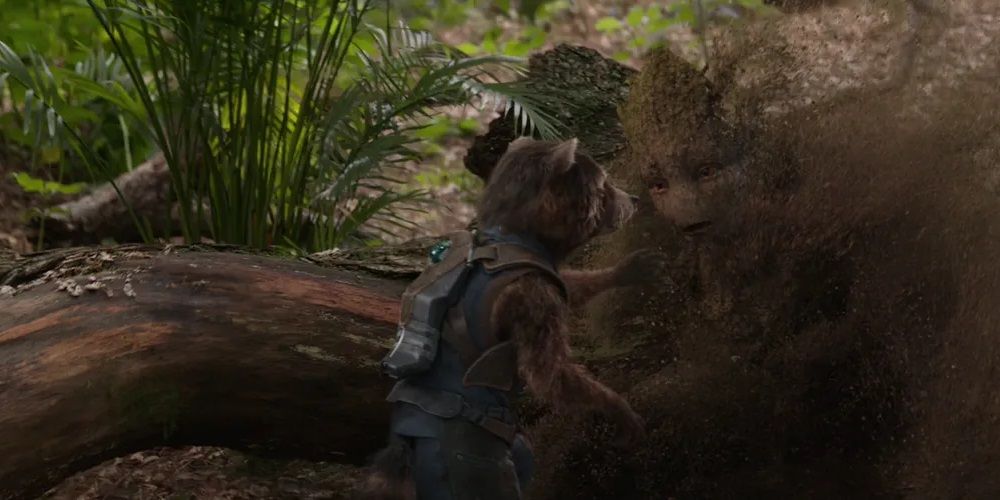 Rocket reaches out as Groot turns to dust in Avengers Infinity War