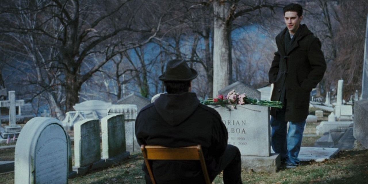 Rocky at Adrian's grave in Rocky Balboa