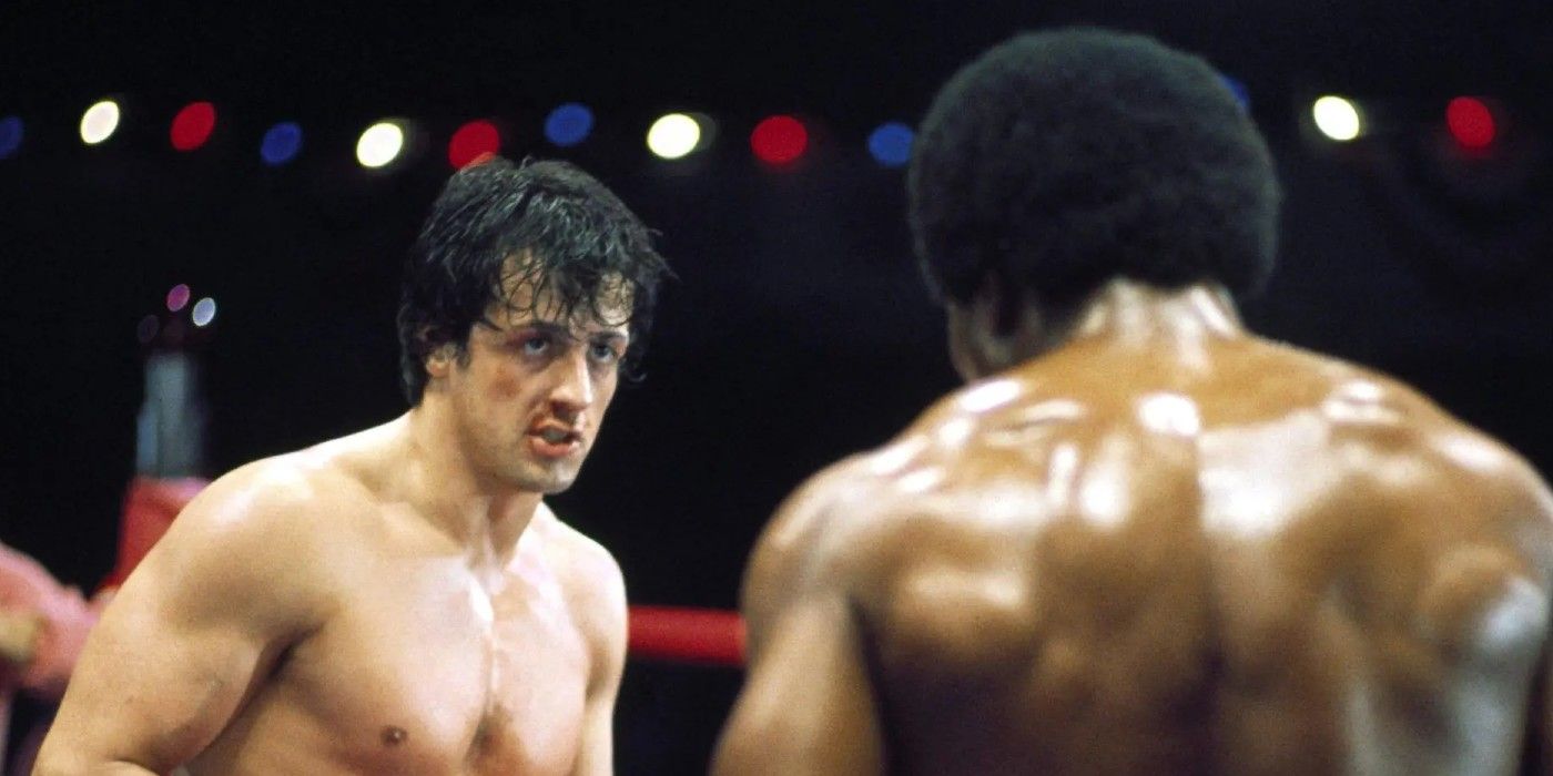 Rocky Balboa fights Apollo Creed