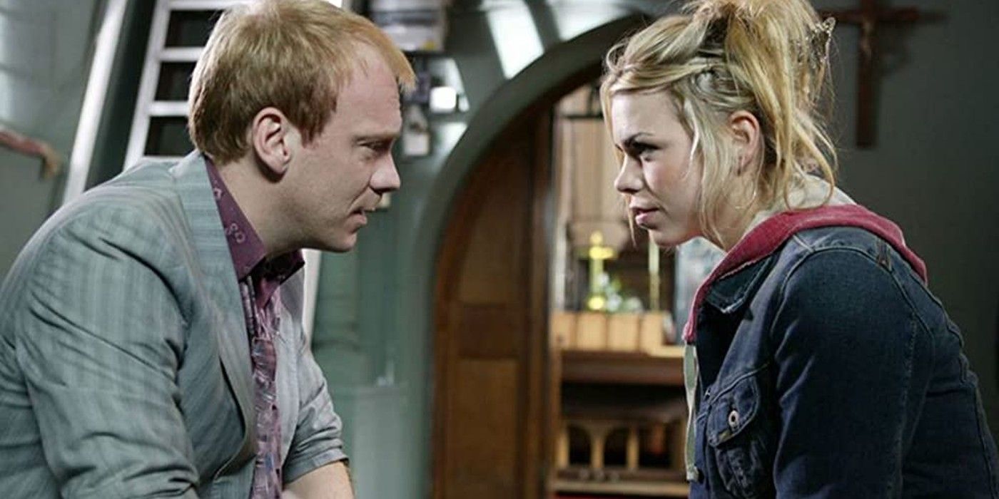 Rose and her dad in Doctor Who 