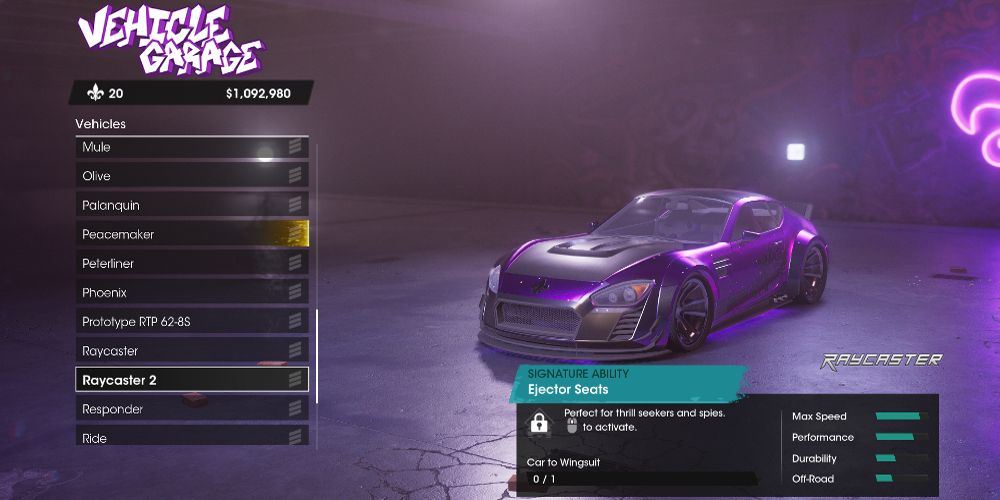 A Raycaster is displayed in Saints Row