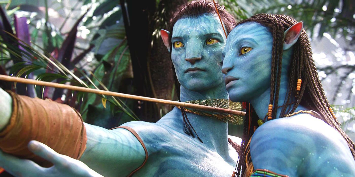Sam Worthington e Zoe Saldana em Avatar