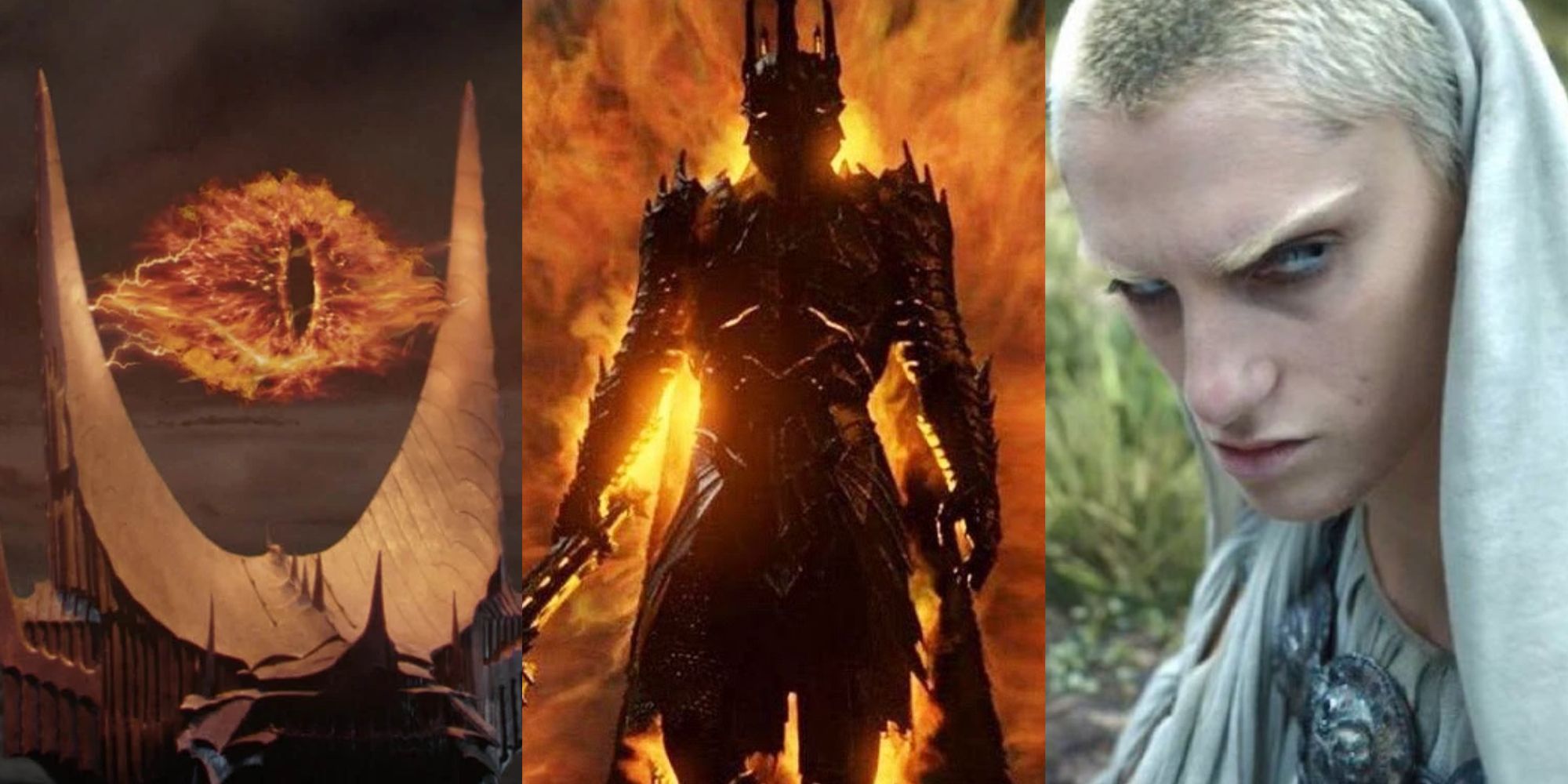 Sauron in The Lord of the Rings and Hobbit movies and the Rings of Power show