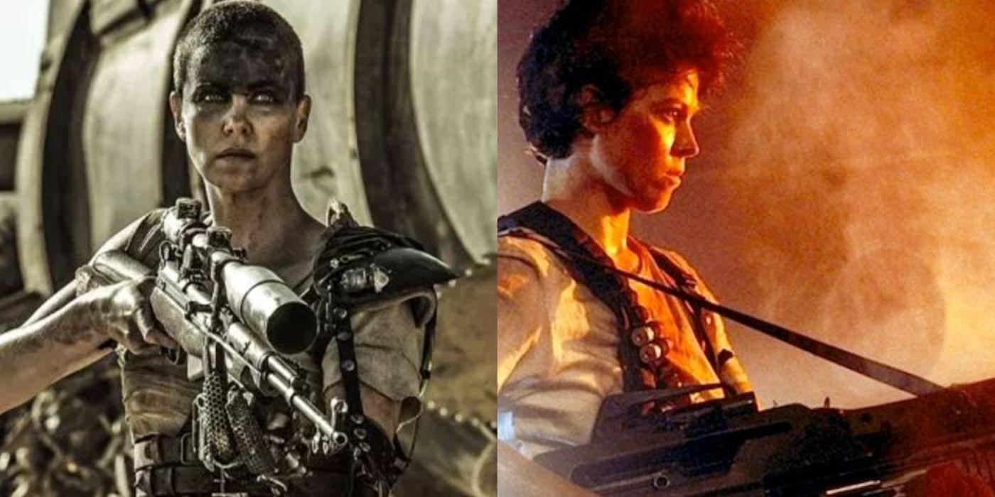 Split Image of Furiosa and Ripley, two sci fi heroines