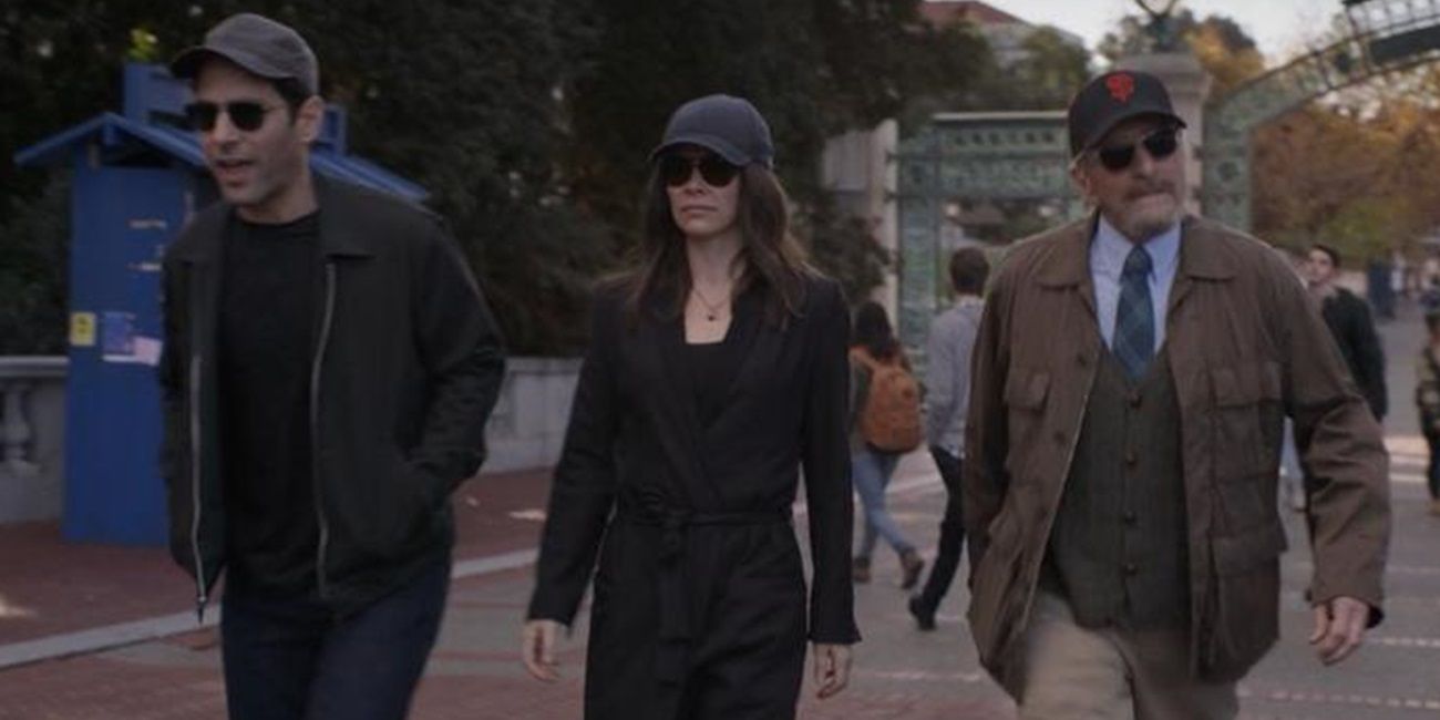 Scott, Hank and Hope in disguise in Ant-Man and the Wasp