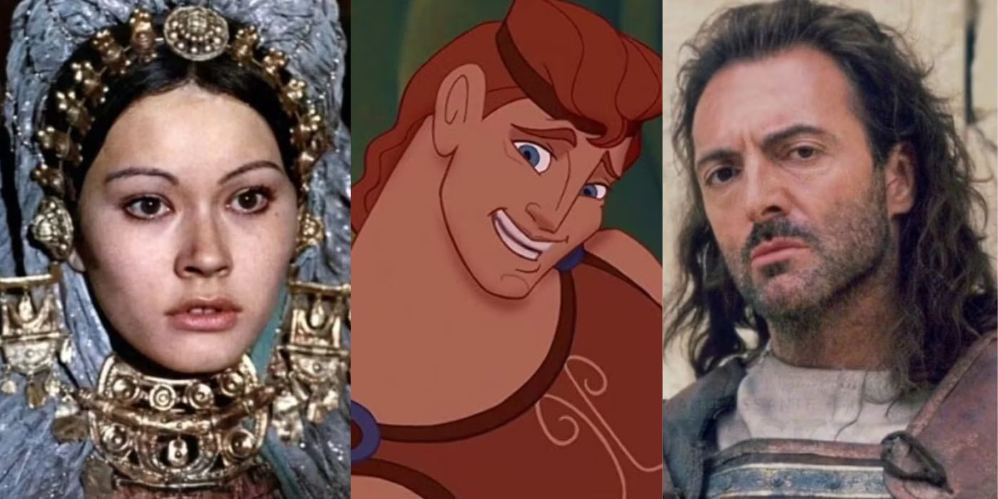 Greek Mythology Movies - Medea, Hercules, The Odyssey Split Image