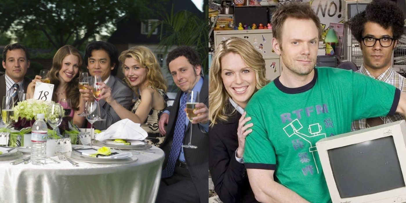 Canceled TV Show Split Image - The Singles Table, The IT Crowd Remake