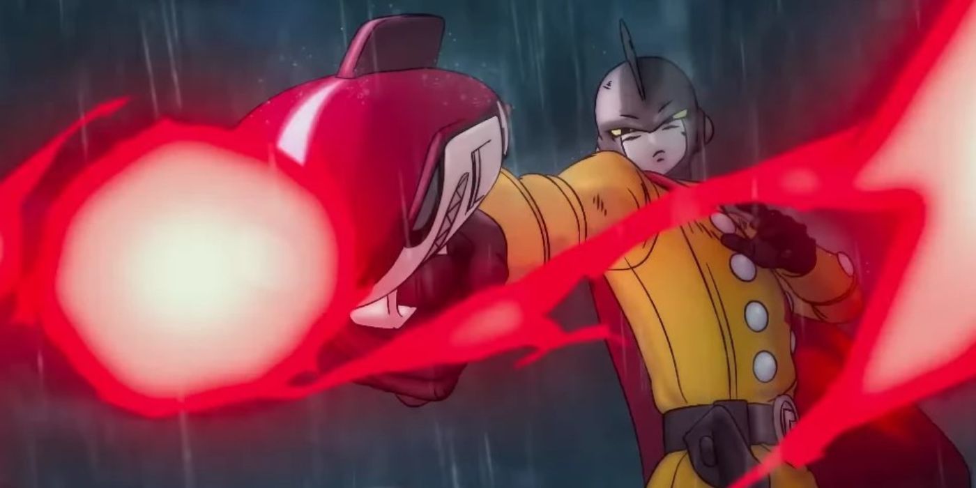 Gama 1 com arma de raios - Dragon Ball Super: Super Hero.