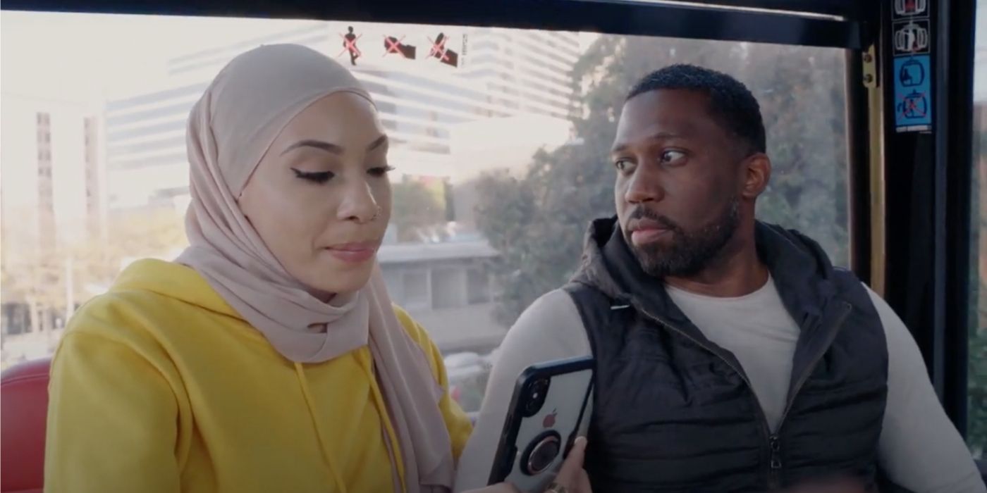 Shaeeda Sween and Bilal Hazziez on a Ferris wheel in 90 Day Fiancé