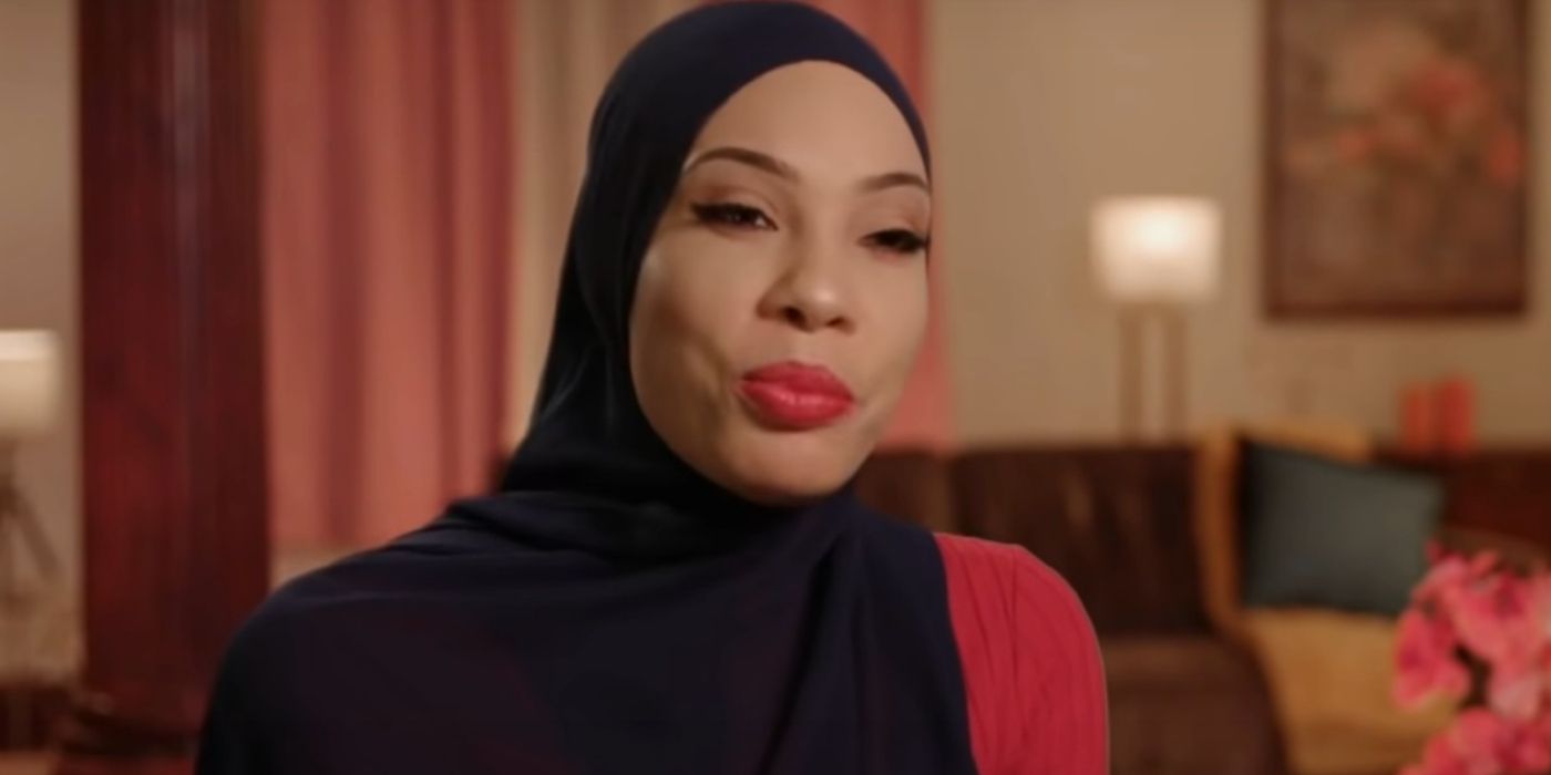 Shaeeda Sween wearing a black hajib on 90 Day Fiancé