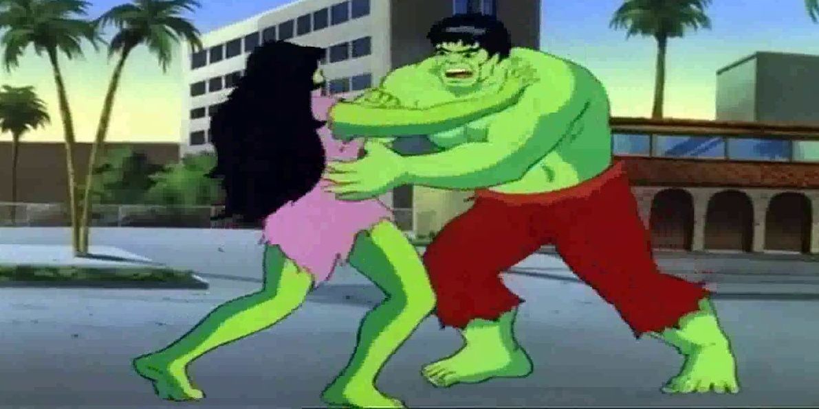 She-Hulk argues with Hulk in The Incredible Hulk (1983)