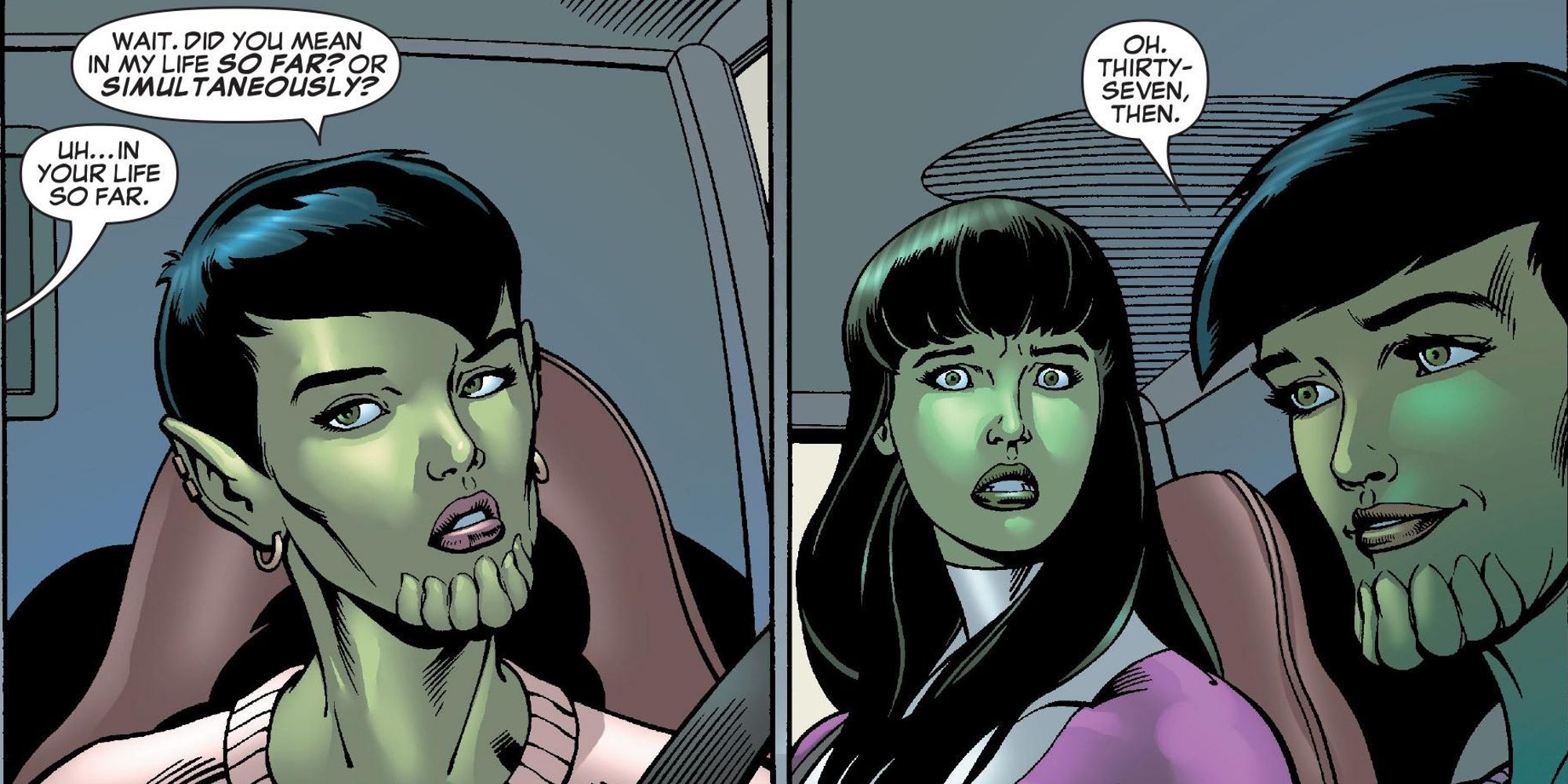 She-Hulk and Jazinda talking about their love lifes in She-Hulk #28