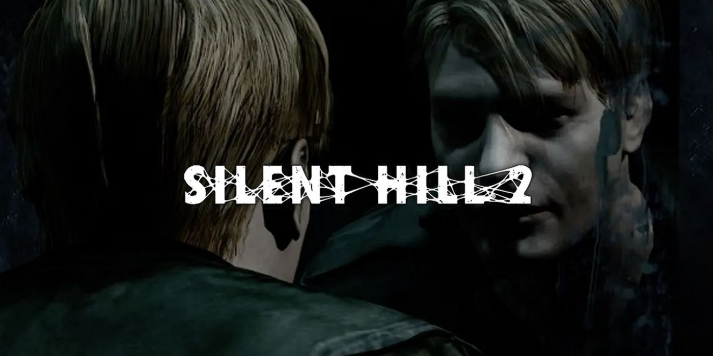 Image promotionnelle de Silent Hill 2 avec James Sunderland regardant son reflet.
