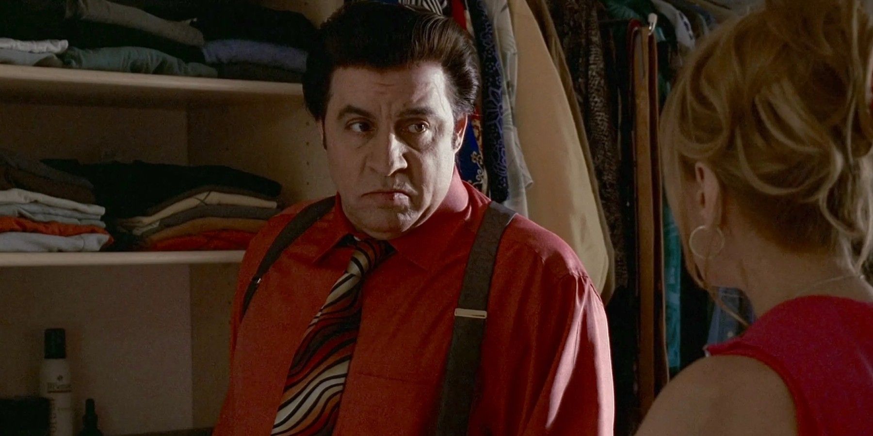 Silvio in his closet in The Sopranos