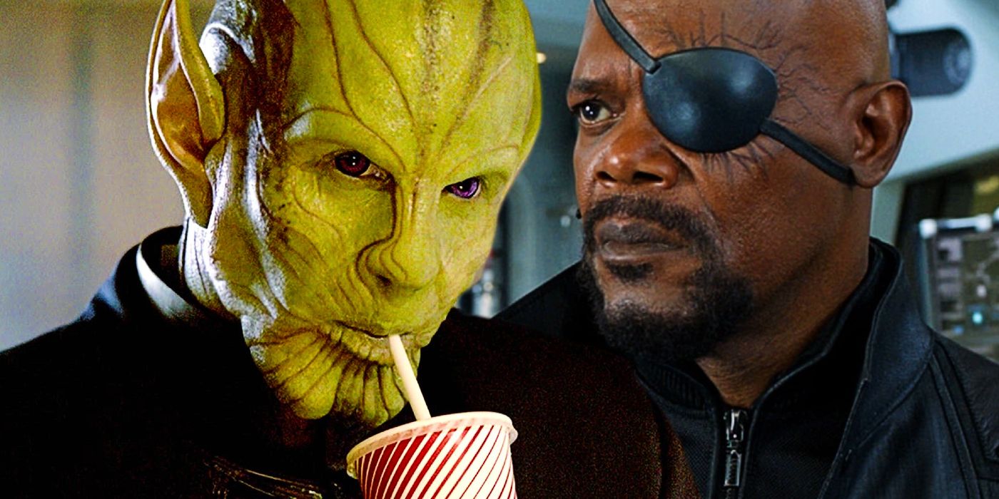 Skrull and Nick Fury in the MCU