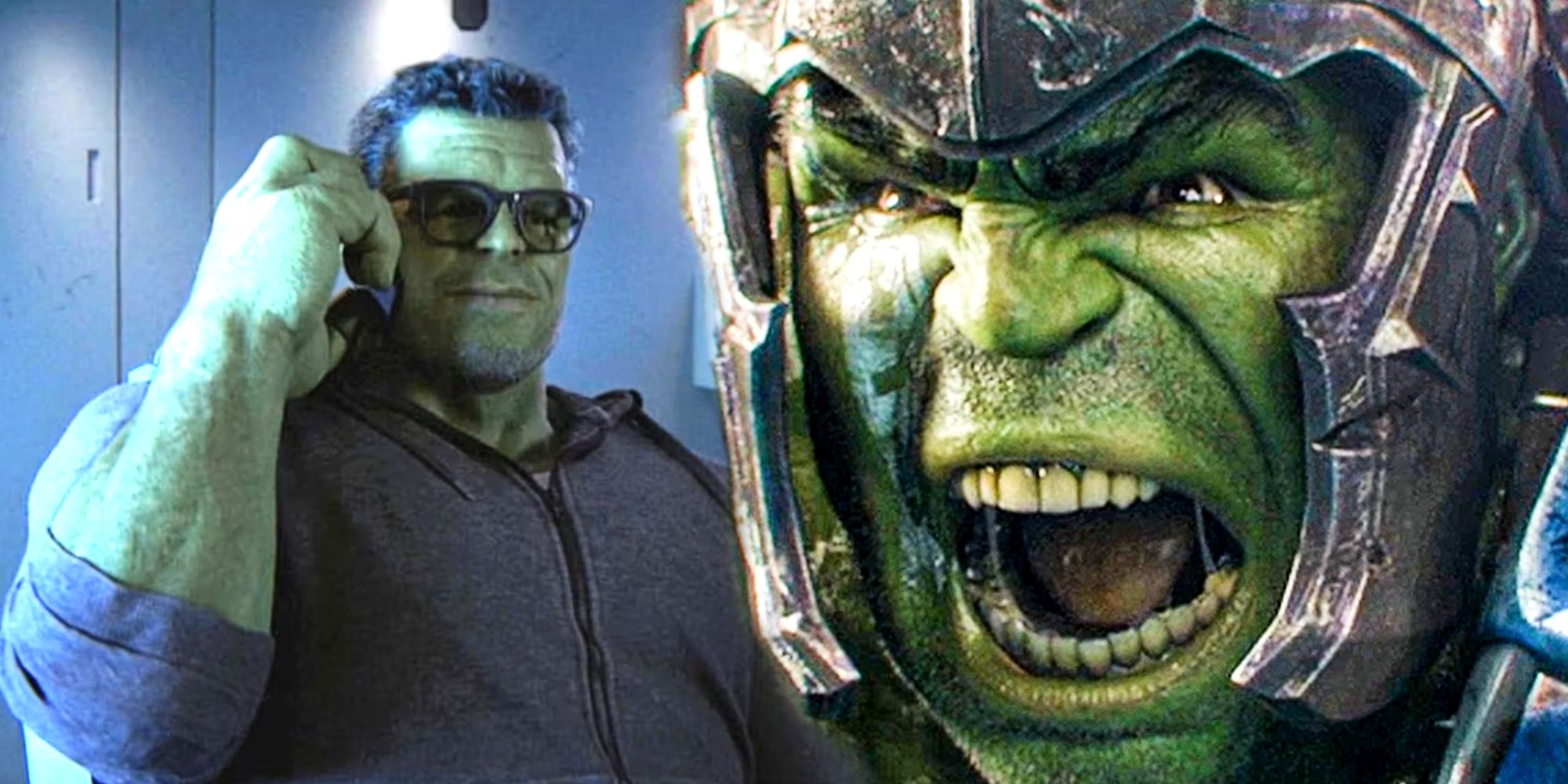 Smart Hulk in She-Hulk Attorney at Law and Hulk in Thor Ragnarok