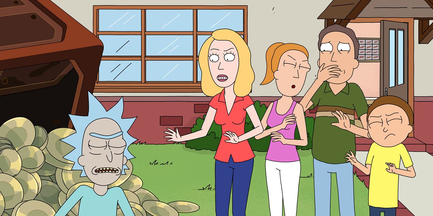Smith Family disgusted in Rick and Morty Season 6