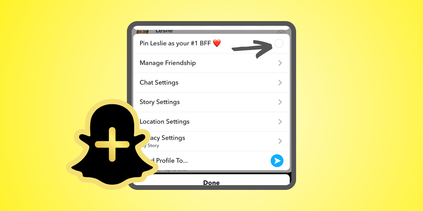 Snapchat + Pin Sahabat Terbaik